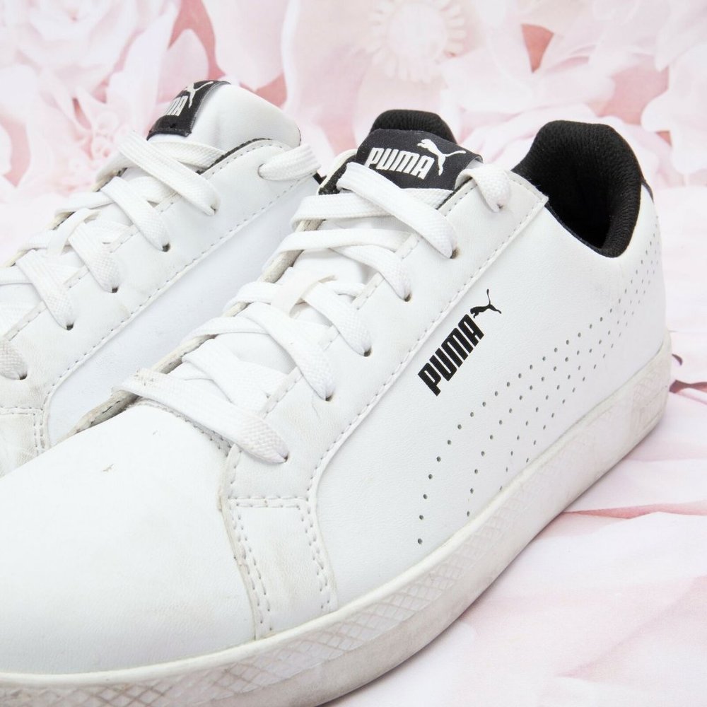 Puma Athletic Leather Casual Lace-Up Sneakers